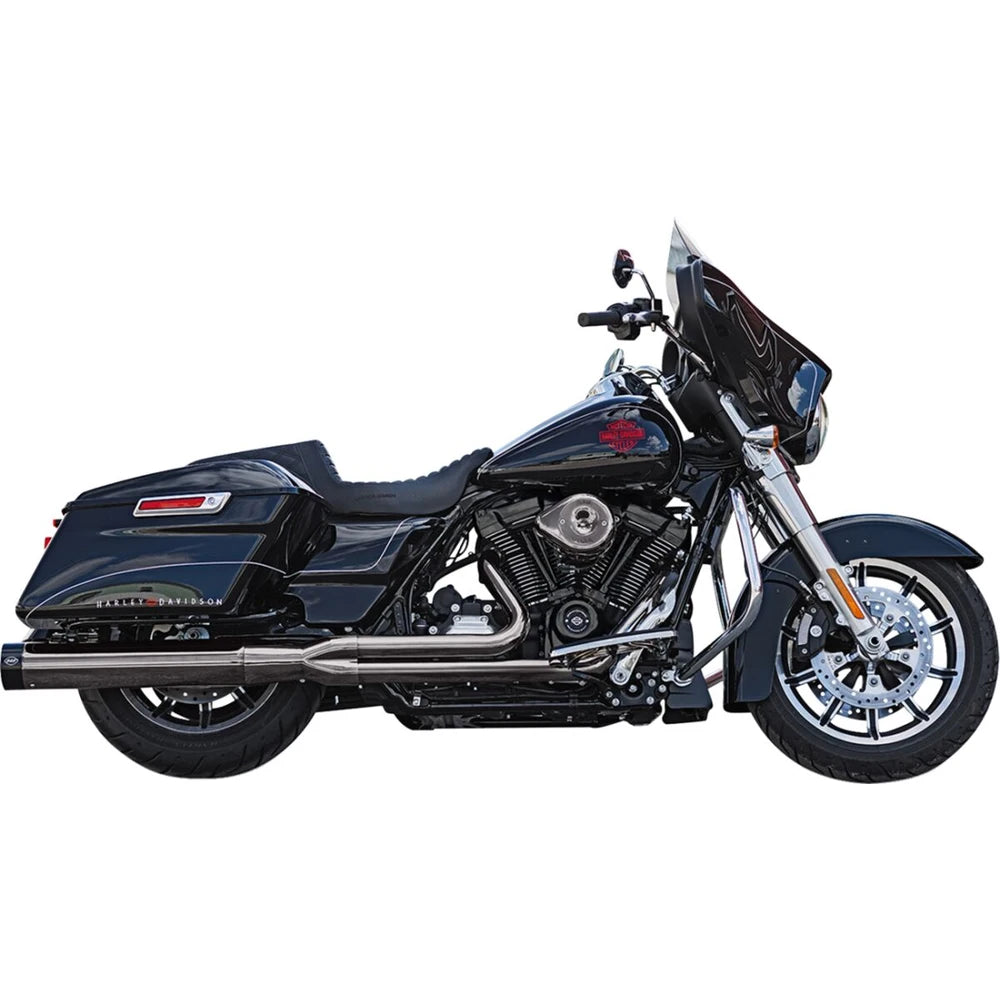 Harley-Davidson Touring (17-24) 2-into-1 Sidewinder Exhaust System, Lava Chrome – S&S Cycle