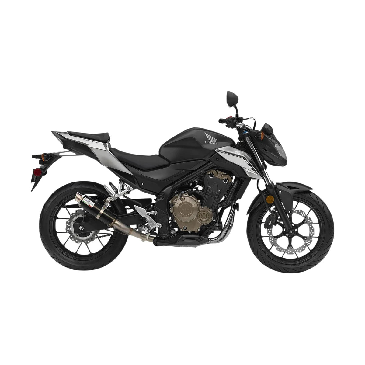 Honda CB500F (16-19) m.fl. LeoVince GP Corsa slip-on – carbon – blank – ekstra produktvisning af lyddæmper, finish og detaljer 2