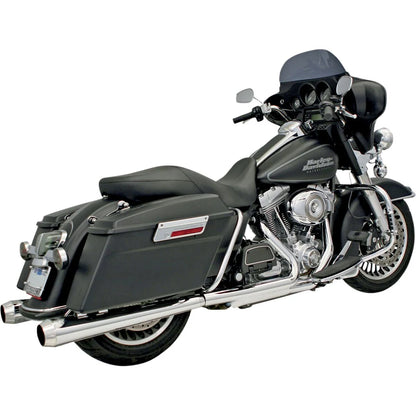 Harley-Davidson Touring (95-26) Megaphone slip-on udstødninger, krom, tapered, med 2-1/2" performance baffles – Bassani