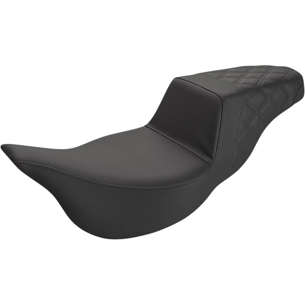 Harley-Davidson Touring (08-24) Step-Up 2-up sæde Rear Lattice Stitch Extended Reach, Black – Saddlemen