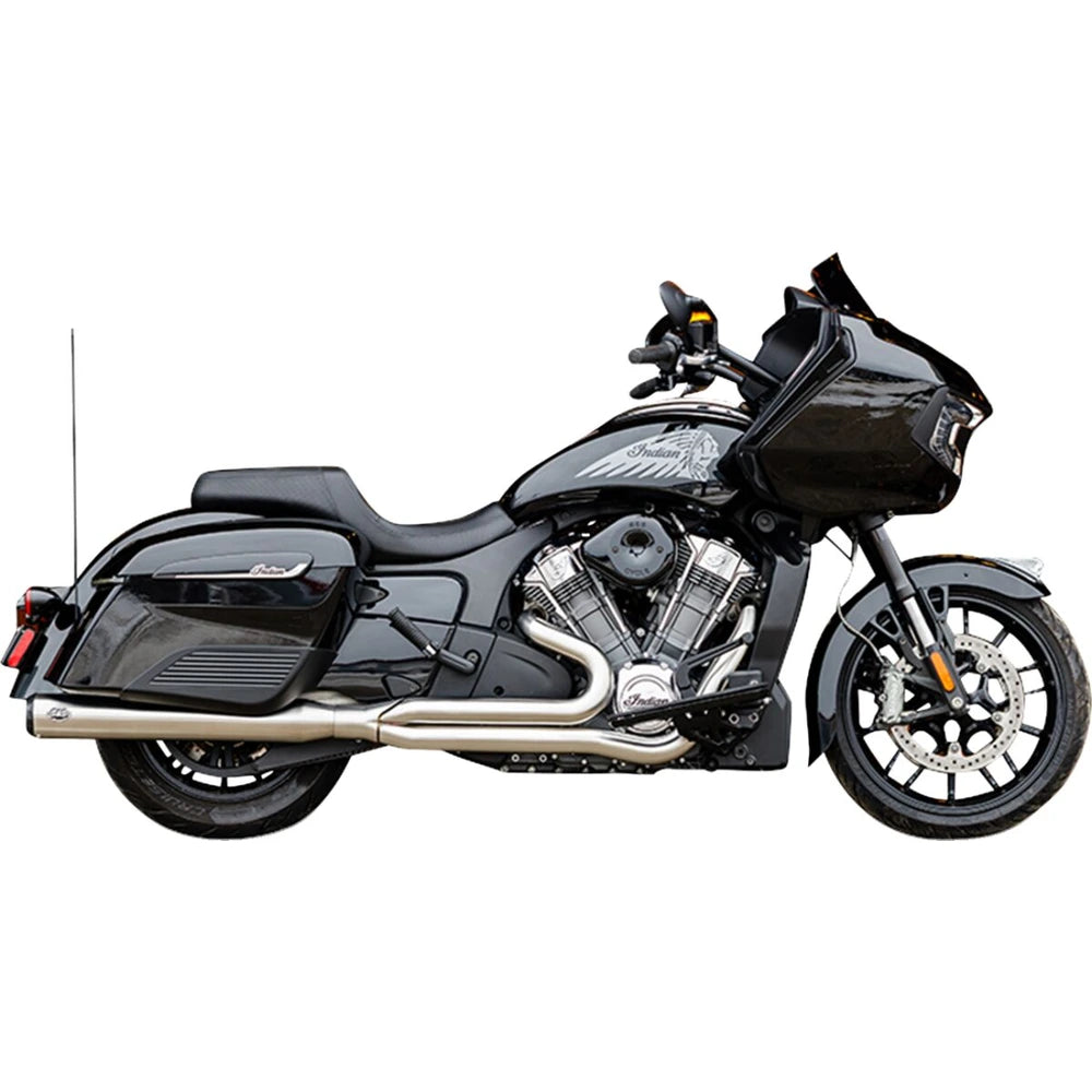 Indian Elite (20-26) 2-into-1 Qualifier Exhaust System, børstet – S&S Cycle