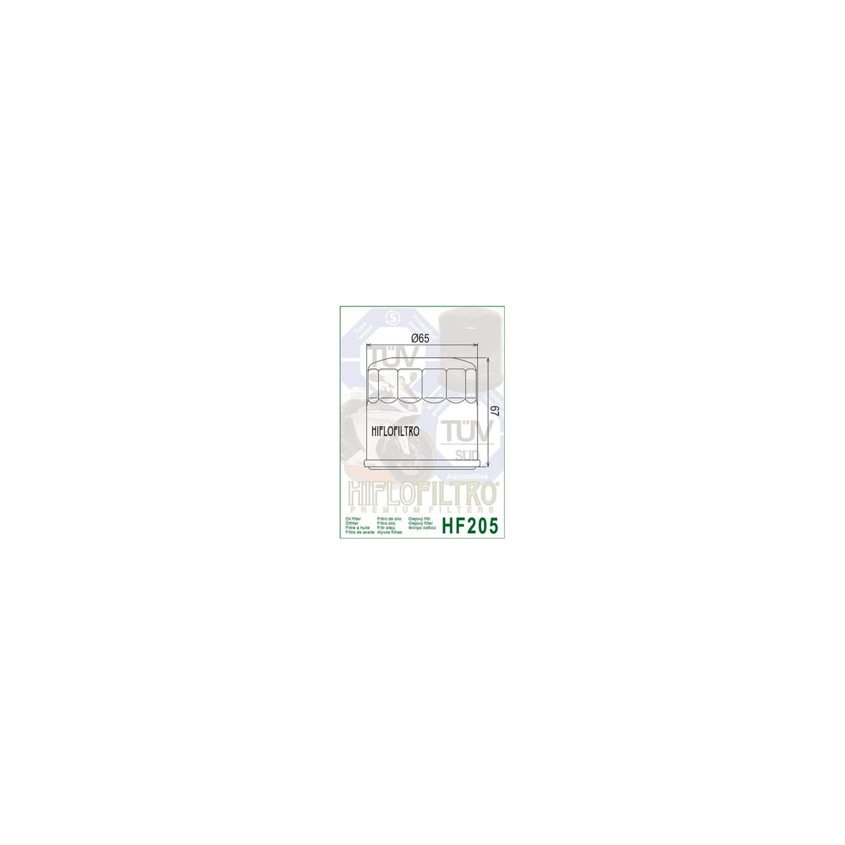Oliefilter til Yamaha – Hiflo HF205 – produktbillede 2
