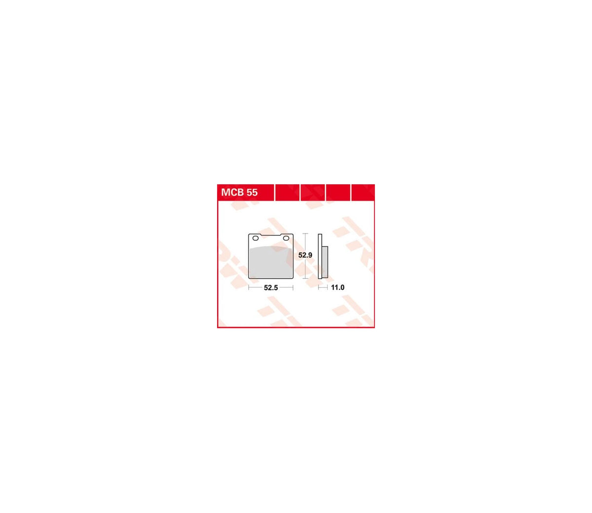 Honda CB400N 78-81 m.fl. – organiske bremseklodser foran/bag – TRW MCB55 – produktillustration
