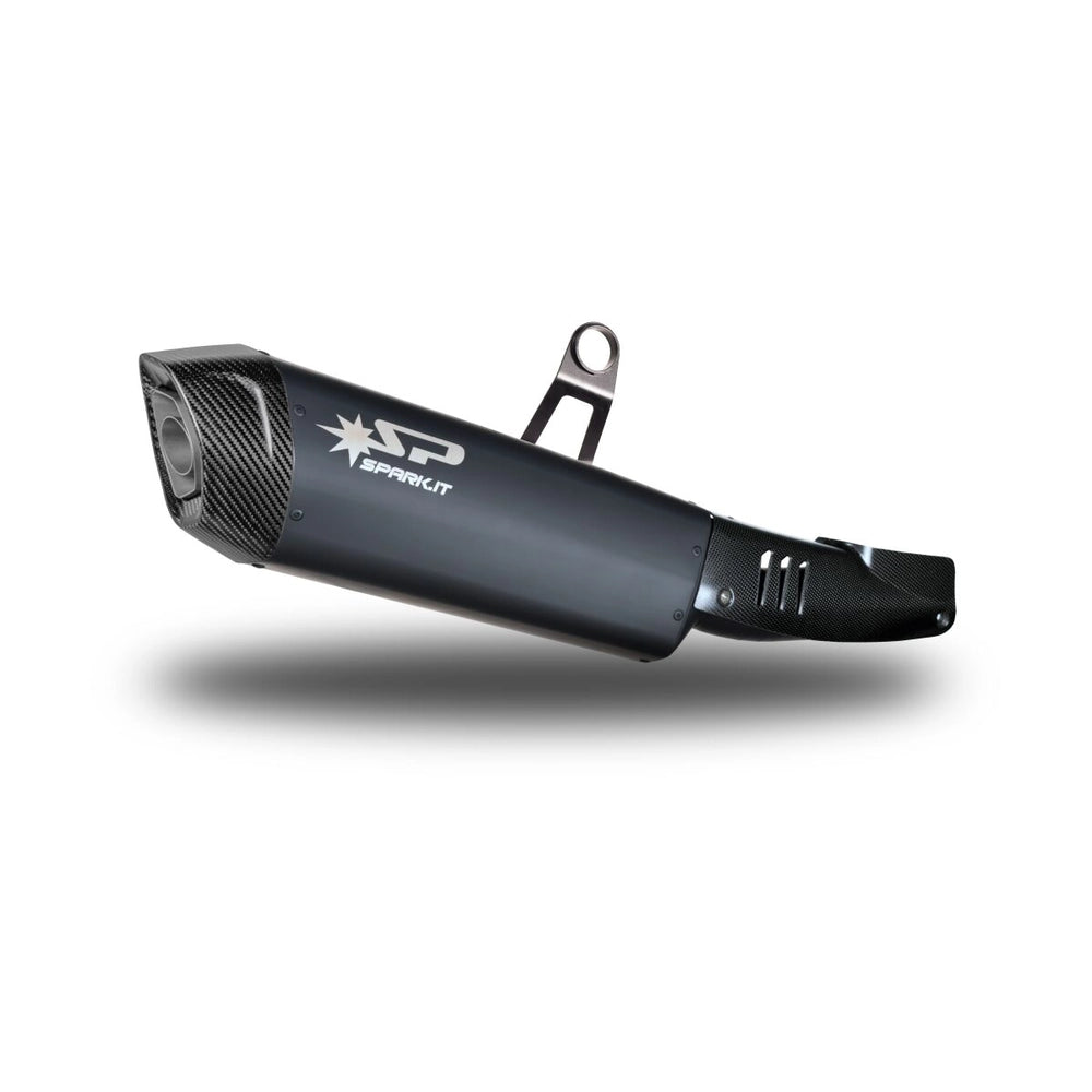 BMW R 1200/1250 GS (13-24) Fighter Evo slip-on, sort – Spark – fritlagt produktvisning