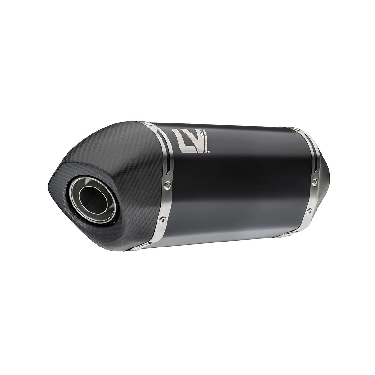 Aprilia Tuareg 660 (22-26) LeoVince LV-14 slip-on – rustfri – sort