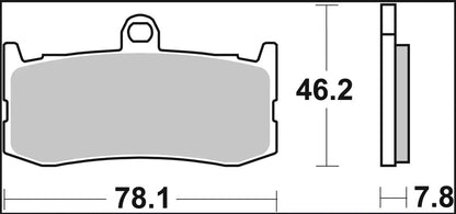 Ekstra produktbillede af Triumph STREET TRIPLE 675 09-16 bremseklodser – Brembo SA 07GR06SA