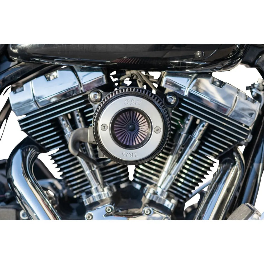 Harley-Davidson modeller (08-17) Air Stinger Stealth Air Cleaner Kit, Air Stinger / Stealth, Ring, sort / krom – S&S Cycle – produktdetalje 4