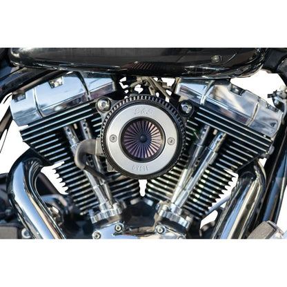Harley-Davidson modeller (08-17) Air Stinger Stealth Air Cleaner Kit, Air Stinger / Stealth, Ring, sort / krom – S&S Cycle – produktdetalje 4