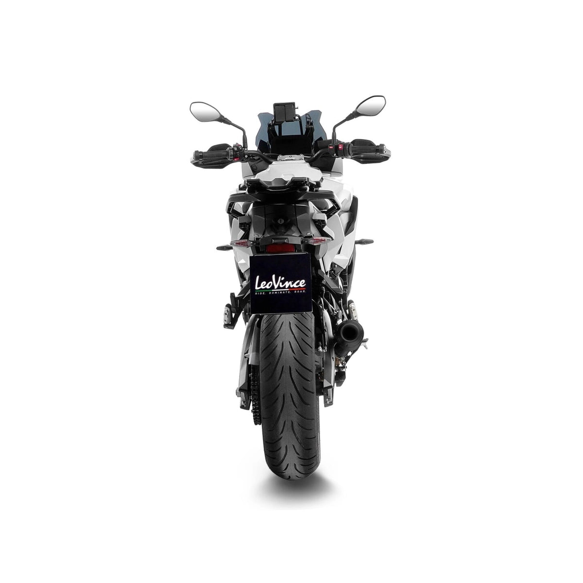 BMW S1000XR (21-23) LeoVince LV-10 slip-on – rustfri – ekstra produktvisning af lyddæmper, finish og detaljer 3