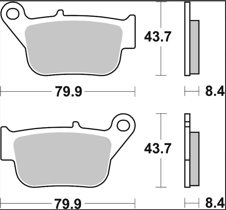 Ekstra produktbillede af Yamaha YP250R X-Max 14-16 bremseklodser – Brembo Genuine CC 07109