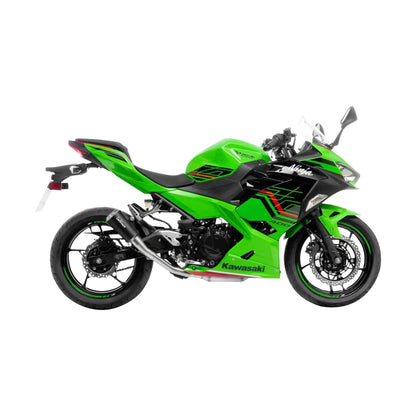 Kawasaki Ninja 400 (18-23) m.fl. LeoVince LV-10 slip-on – rustfri – mat sort – 15218BU