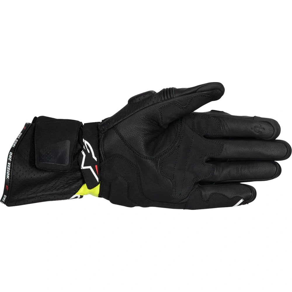 MC handsker SP-3, herre – Sort/Fluorescerende gul/Hvid, str. 2XL fra Alpinestars – produktdetalje 2