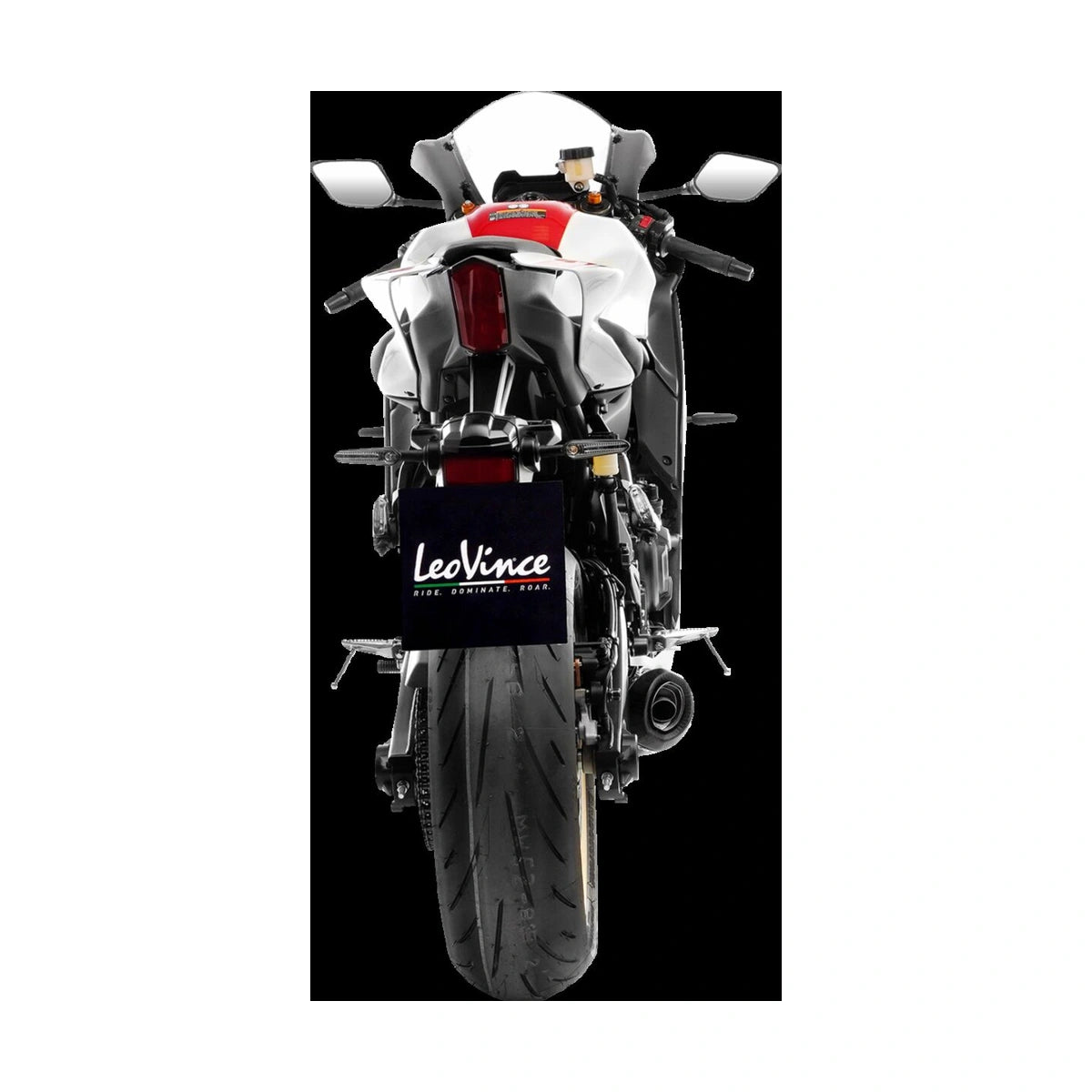 Yamaha MT-07 (21-24) m.fl. LeoVince LV One EVO komplet udstødning – rustfri – titanium-look – ekstra produktvisning af udstødningssystem, design og detaljer 2