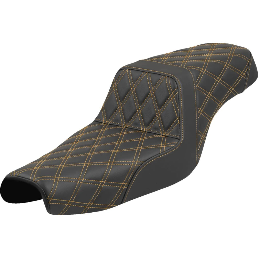 Harley-Davidson Sportster (04-22) Step-Up 2-up sæde Lattice Stitch guld syning – Saddlemen