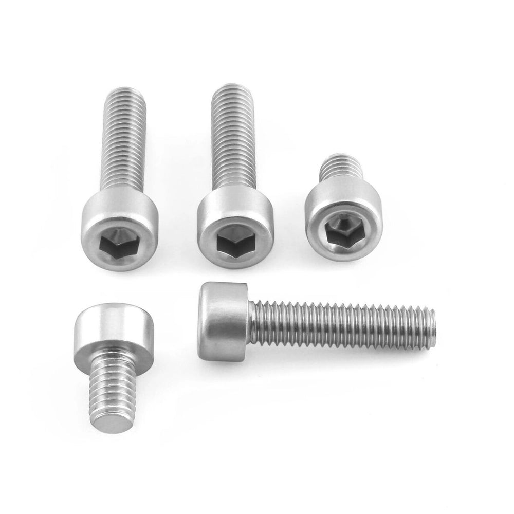 Tankdækselboltsæt, 5 stk. – 7075-T6 aluminium, sølv, TYA398 – Pro-Bolt