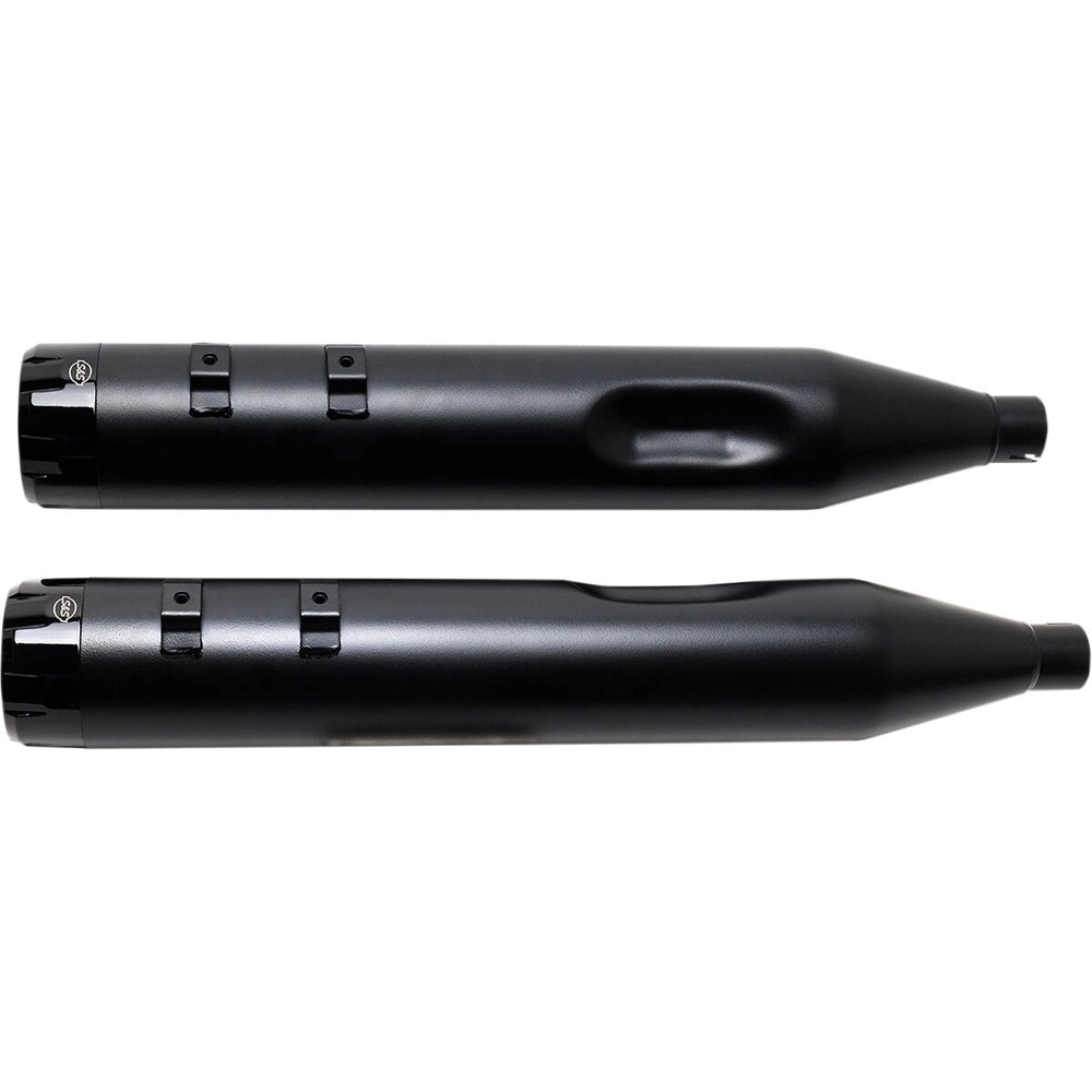 Harley-Davidson Touring (84-16) 4-1/2" MK45 Performance Mufflers, sort / Ceramic, Thruster end cap, sort end cap – S&S Cycle – konstruktion og finish 5