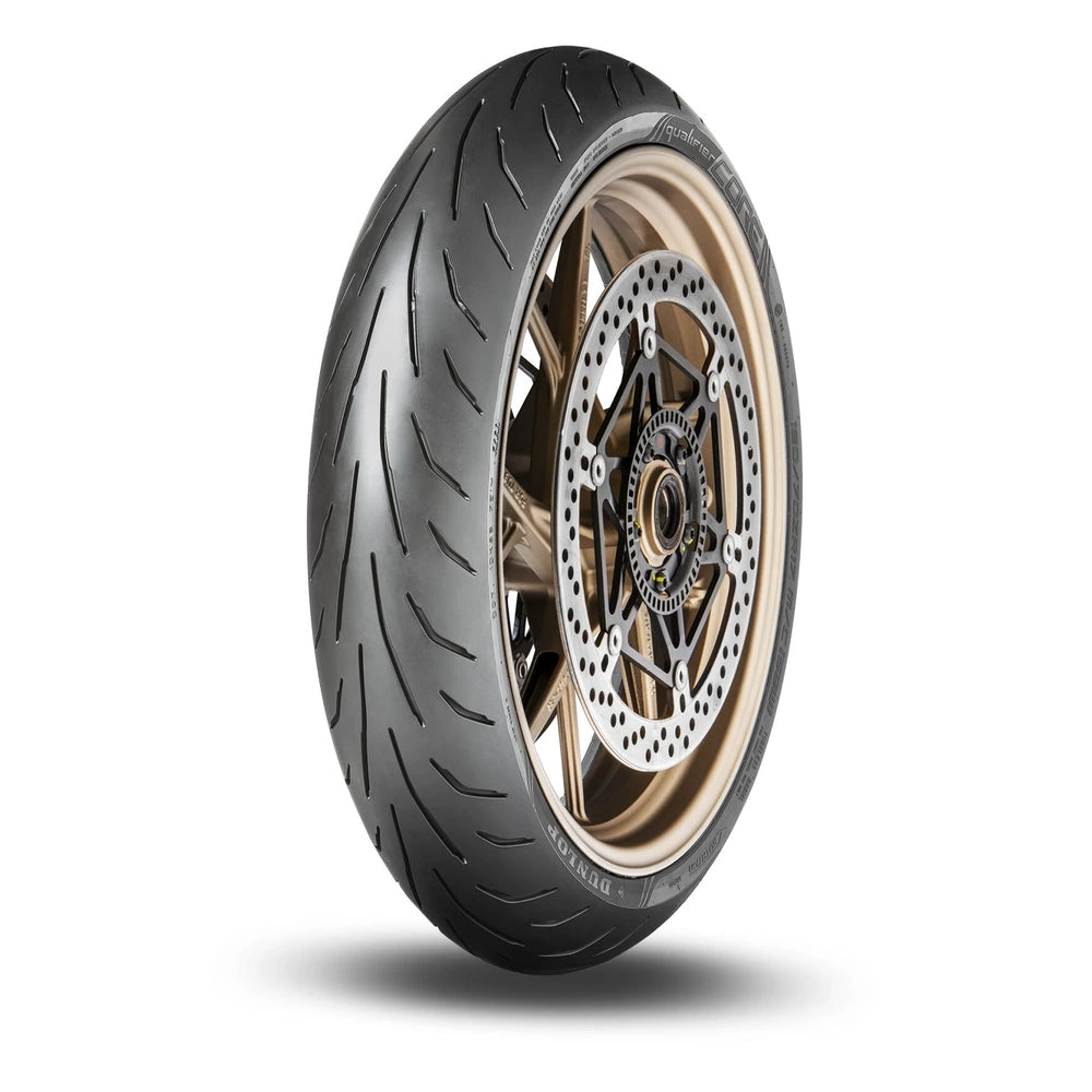 Dunlop Qualifier Core 120/70ZR17 (58W) TL – fordæk – originalt Dunlop fordæk med sportslige køreegenskaber til skarp pris. Køb hos Mo2parts.