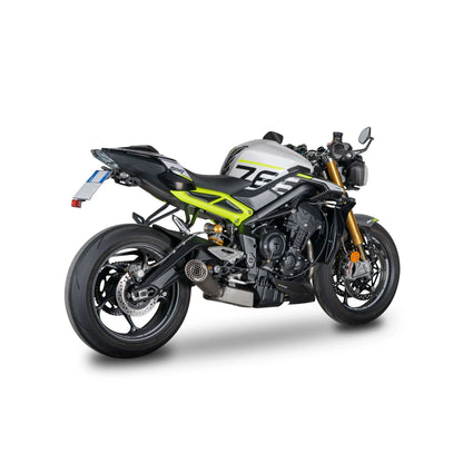 Triumph Street Triple 765 (23-26) GRID-O komplet udstødning, titanium – Spark – produktdetalje fra alternativ vinkel, billede 4