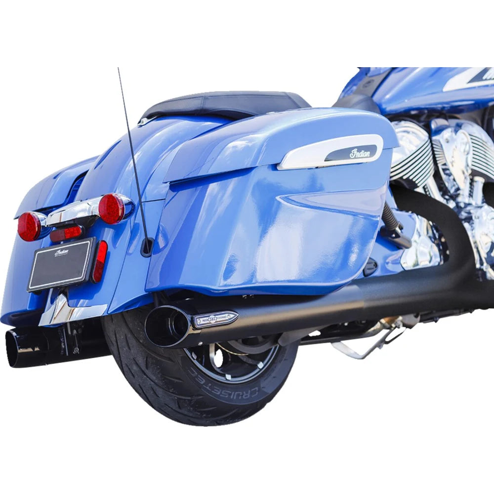 Indian Elite (14-26) 4" Broadhead Slip-On Mufflers, sort, Slash-Cut end cap – S&S Cycle – alternativ produktvisning 8