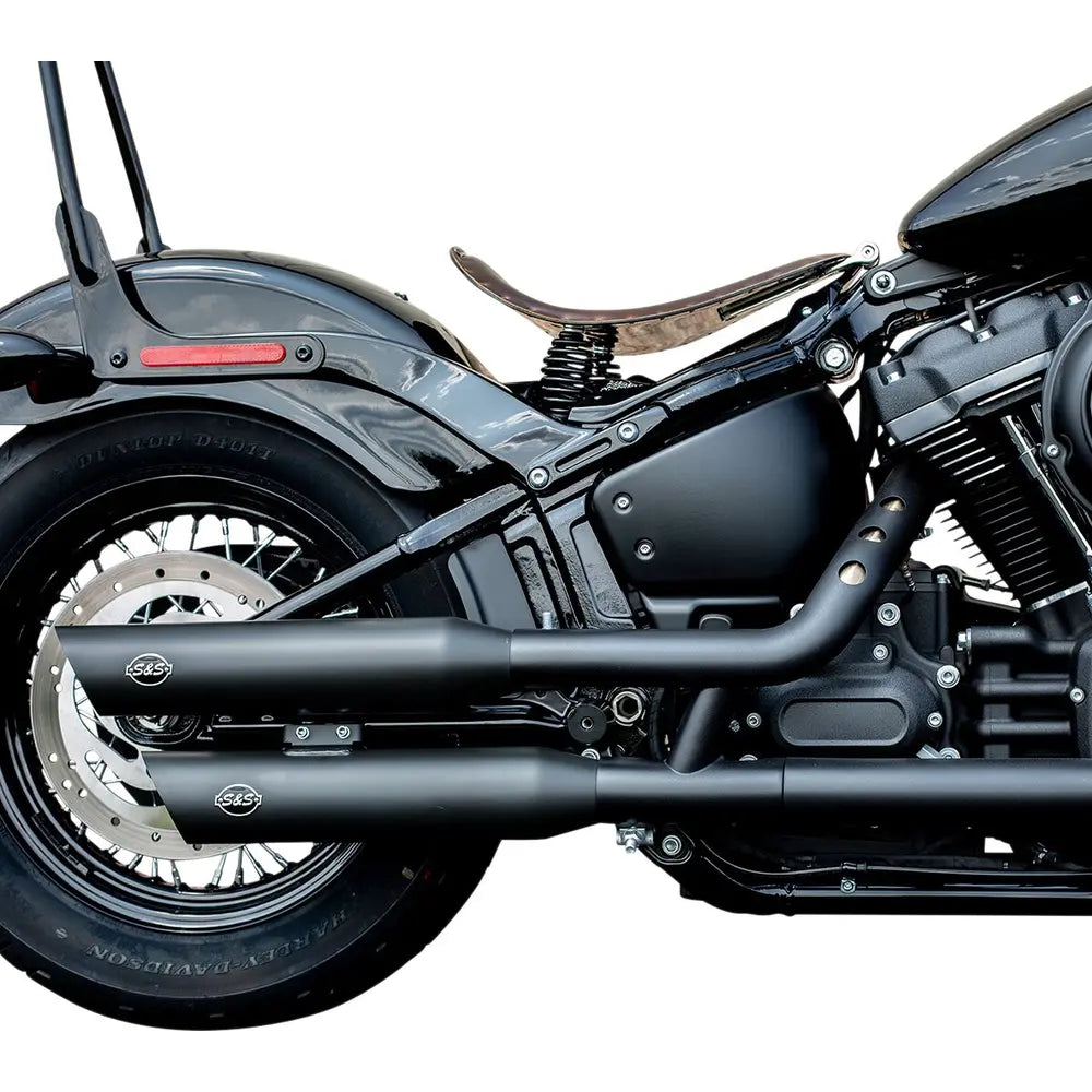 Harley-Davidson Softail (18-20) Slash-Cut Slip-On Mufflers, sort / Ceramic – S&S Cycle – ekstra produktvisning 2