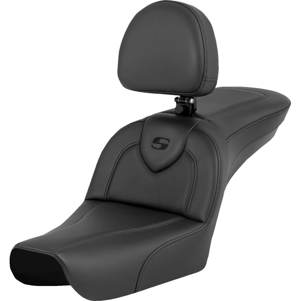 Harley-Davidson Dyna (04-05) Roadsofa 2-up sæde med førerryglæn, 30,5 cm (12") – Saddlemen