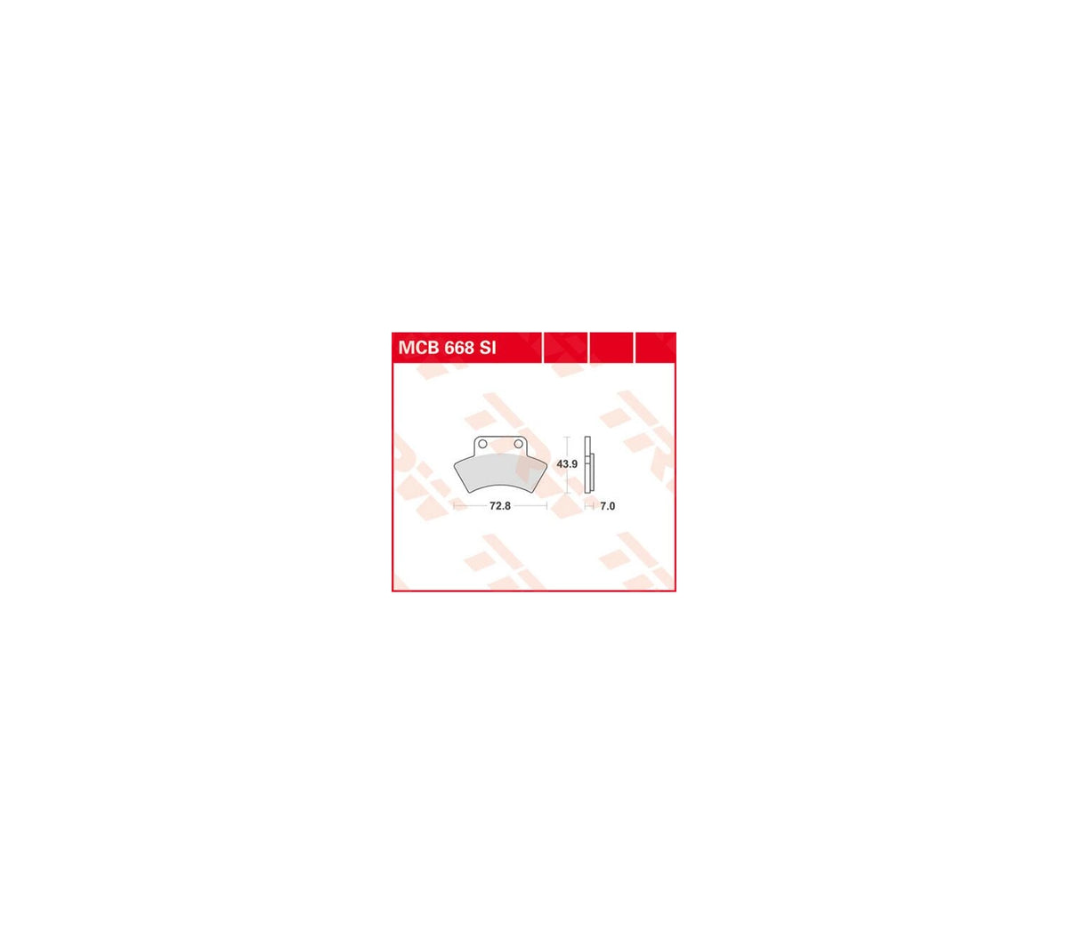 Polaris TRAIL BOSS 250 2X4 85-99 m.fl. – SI sinterbremseklodser til offroad bag – TRW MCB668SI – produktillustration