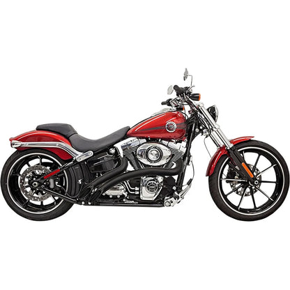 Harley-Davidson Dyna / Softail (86-17) Radial Sweepers komplet udstødning, sort – Bassani – ekstra produktvisning 2 med fokus på design og detaljer