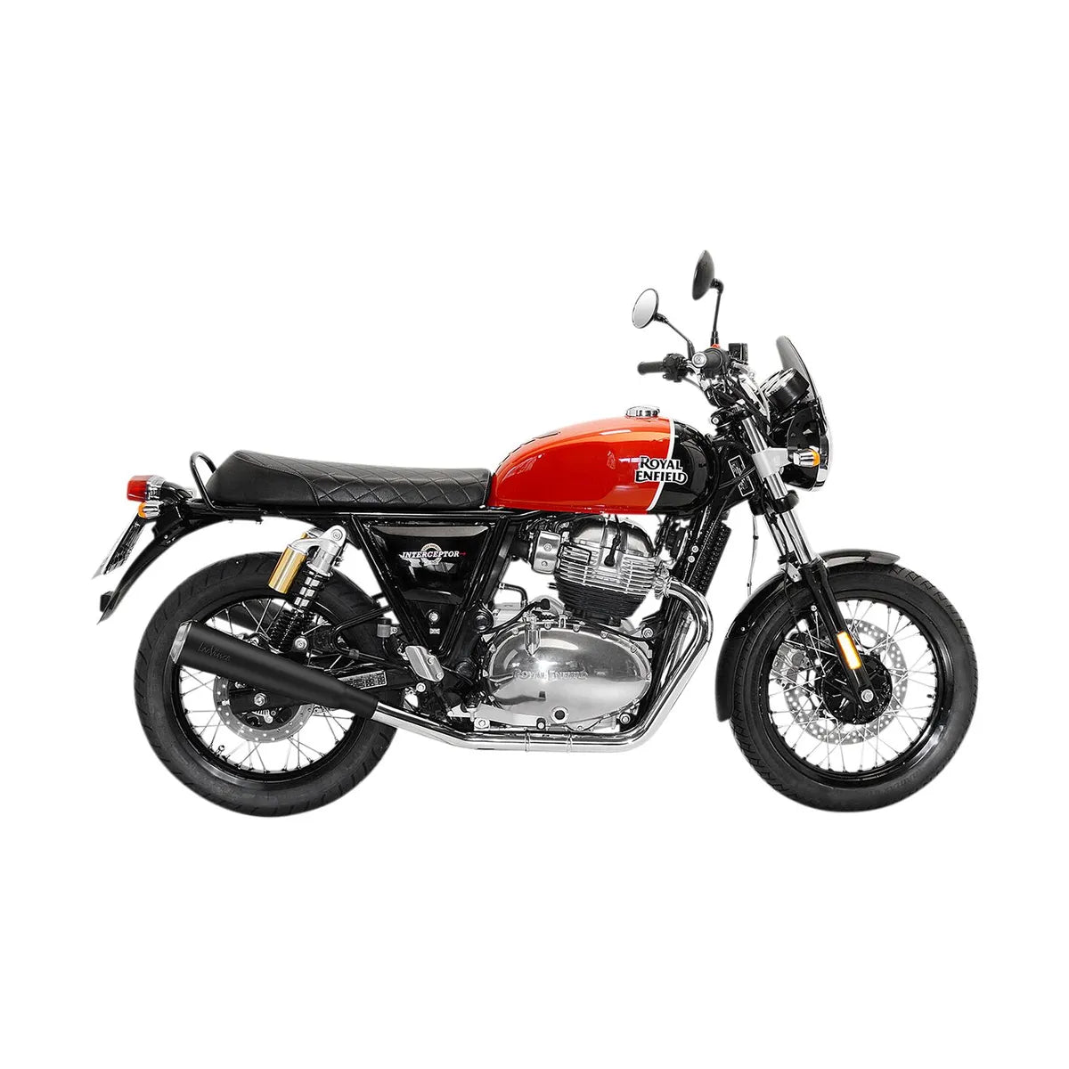 Royal Enfield INTERCEPTOR 650 (19-26) m.fl. LeoVince Classic Racer slip-on – rustfri – ekstra produktvisning af lyddæmper, finish og detaljer 2
