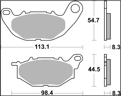 Ekstra produktbillede af Yamaha YZF-R3 15-26 bremseklodser – Brembo CC 07YA52CC
