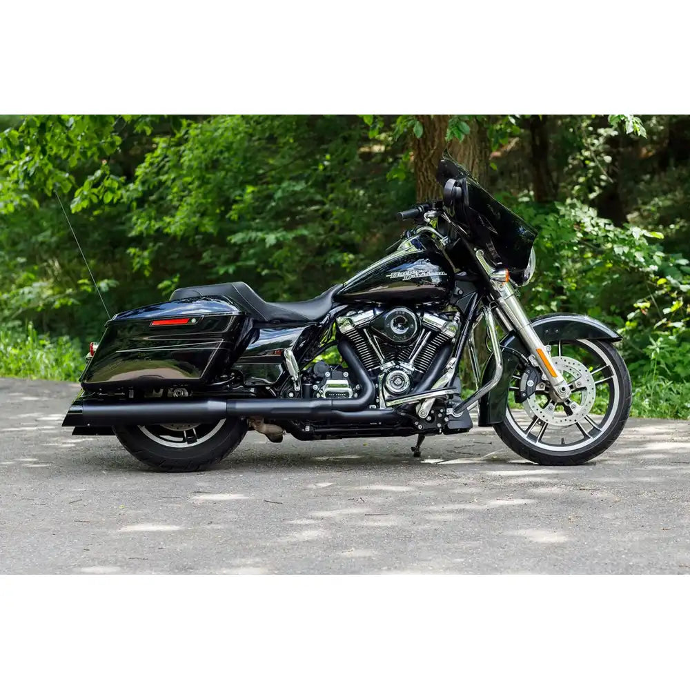 Harley-Davidson Touring / Trike (17-25) 4-1/2" MK45 Cutlass Performance Mufflers, sort, Cutlass end cap, sort / Gloss end cap – S&S Cycle – produktdetalje 4