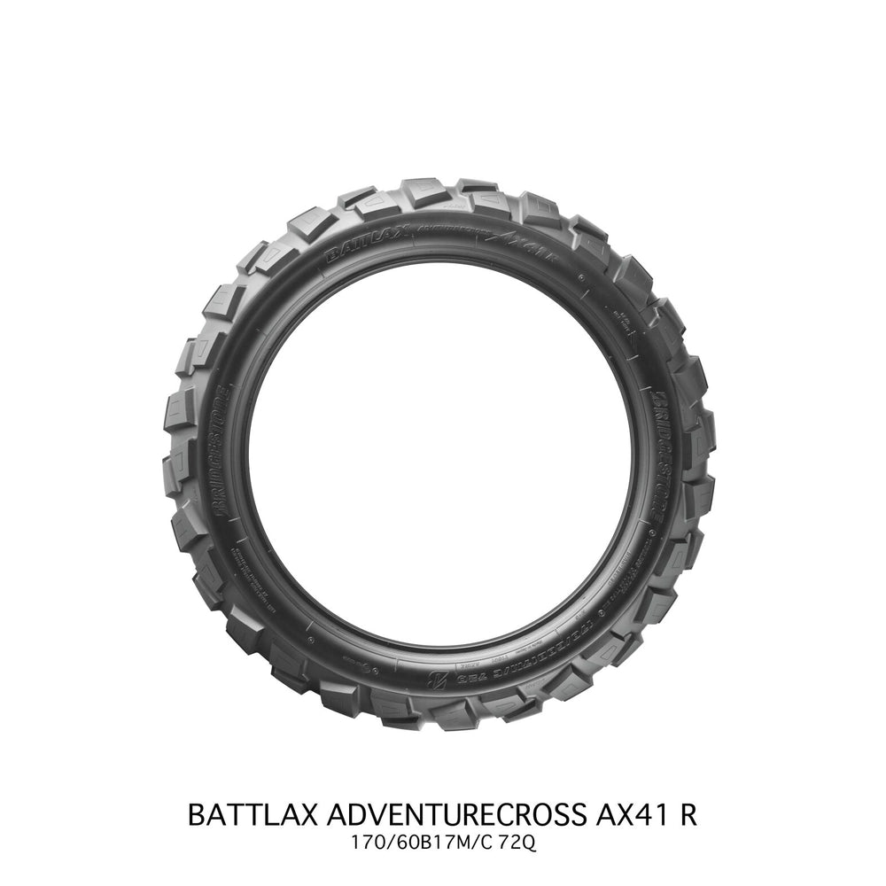 Bridgestone Battlax Adventurecross AX41 170/60B17 72Q TL – bagdæk – originalt Bridgestone bagdæk med stærkt trækgreb og robust kontrol i terræn. Køb hos Mo2parts. Produktbillede 2.