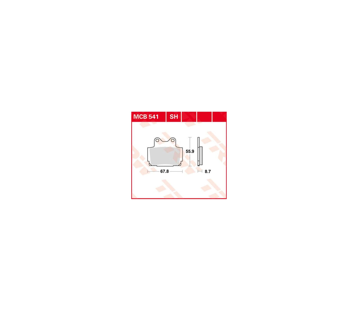 Yamaha XJ600N 94-03 m.fl. – organiske bremseklodser foran/bag – TRW MCB541 – produktillustration