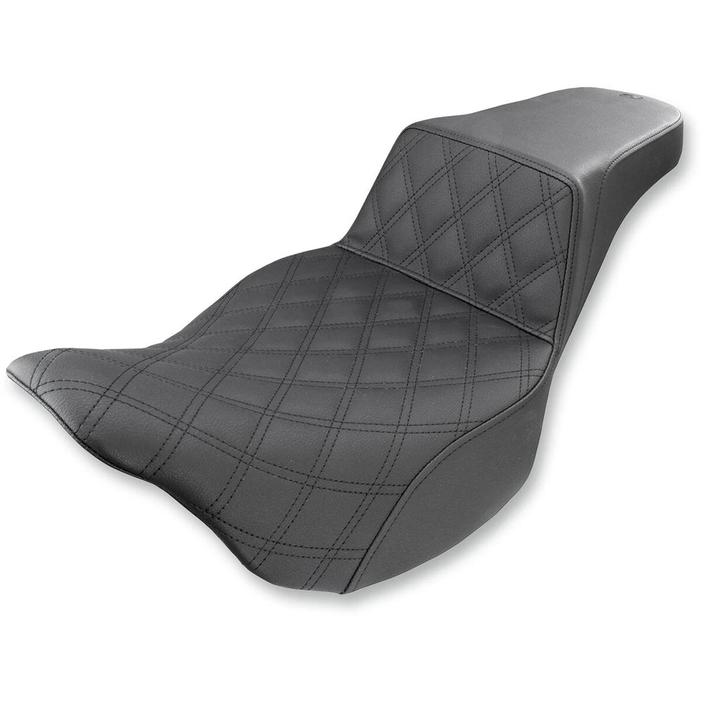 Harley-Davidson Touring (07-24) Step-Up 2-up sæde Front Lattice Stitch, Black – Saddlemen