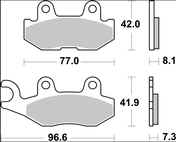 Ekstra produktbillede af Yamaha YXM 700 VP 4X4 Viking EPS 16-21 bremseklodser – Brembo SD 07YA58SD