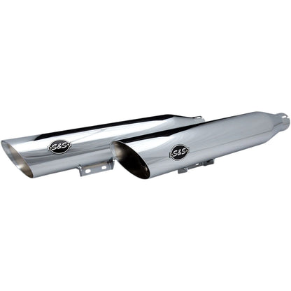 Harley-Davidson Touring / Softail (18-23) Slash-Cut Slip-On Mufflers, krom – S&S Cycle