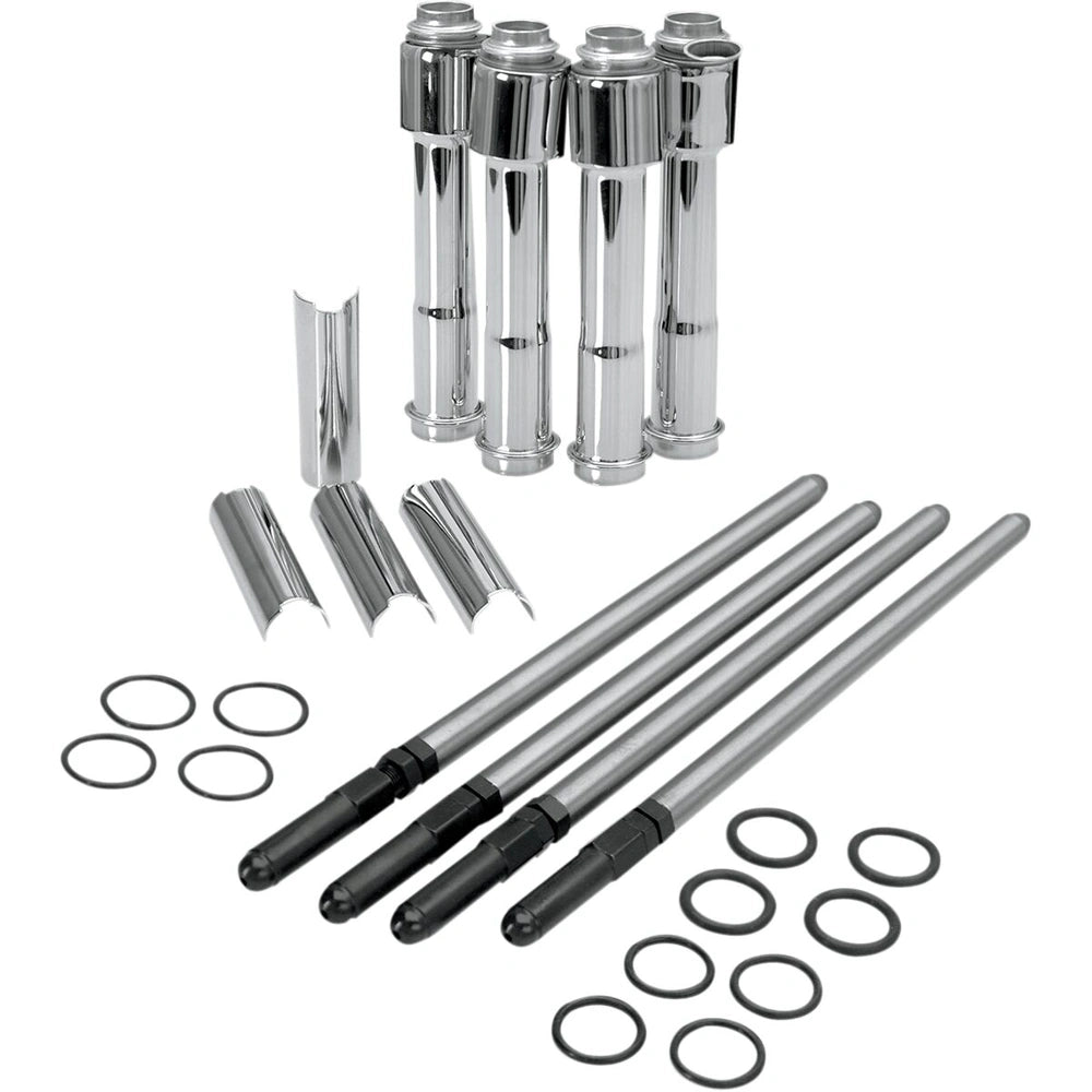Harley-Davidson Sportster (04-22) Adjustable Pushrod Cover Kit with Chrome Covers – S&S Cycle