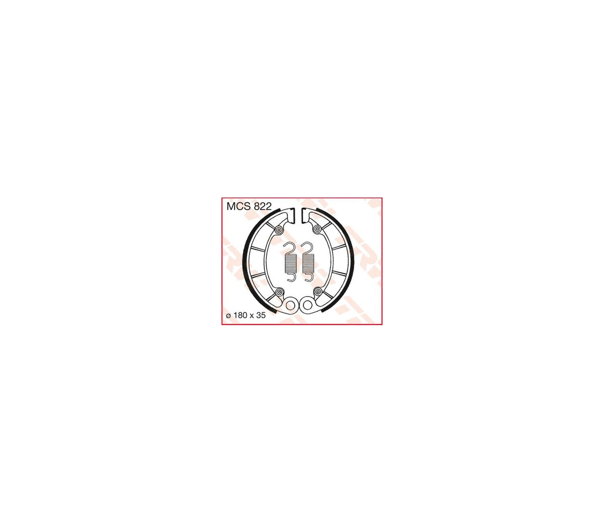 Honda PC 800 89-98 m.fl. – bremsebakker bag – TRW MCS822 – produktillustration