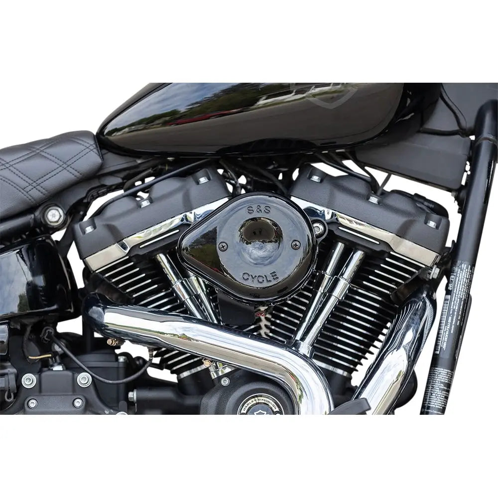 Harley-Davidson modeller (17-25) Mini Teardrop Stealth Air Cleaner Kit, Mini Teardrop, sort / Gloss – S&S Cycle – detaljevisning 7