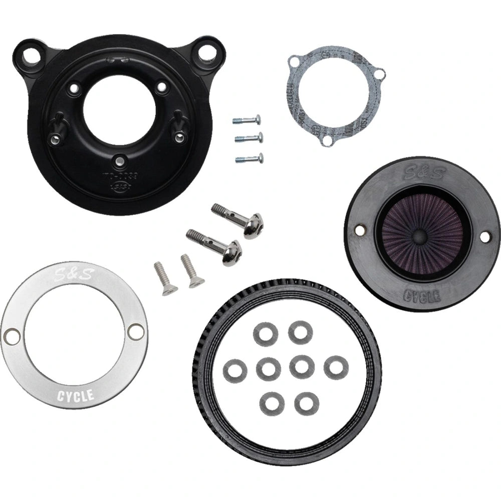 Harley-Davidson modeller (08-17) Air Stinger Stealth Air Cleaner Kit, Air Stinger / Stealth, Ring, sort / krom – S&S Cycle – yderligere produktvisning 6
