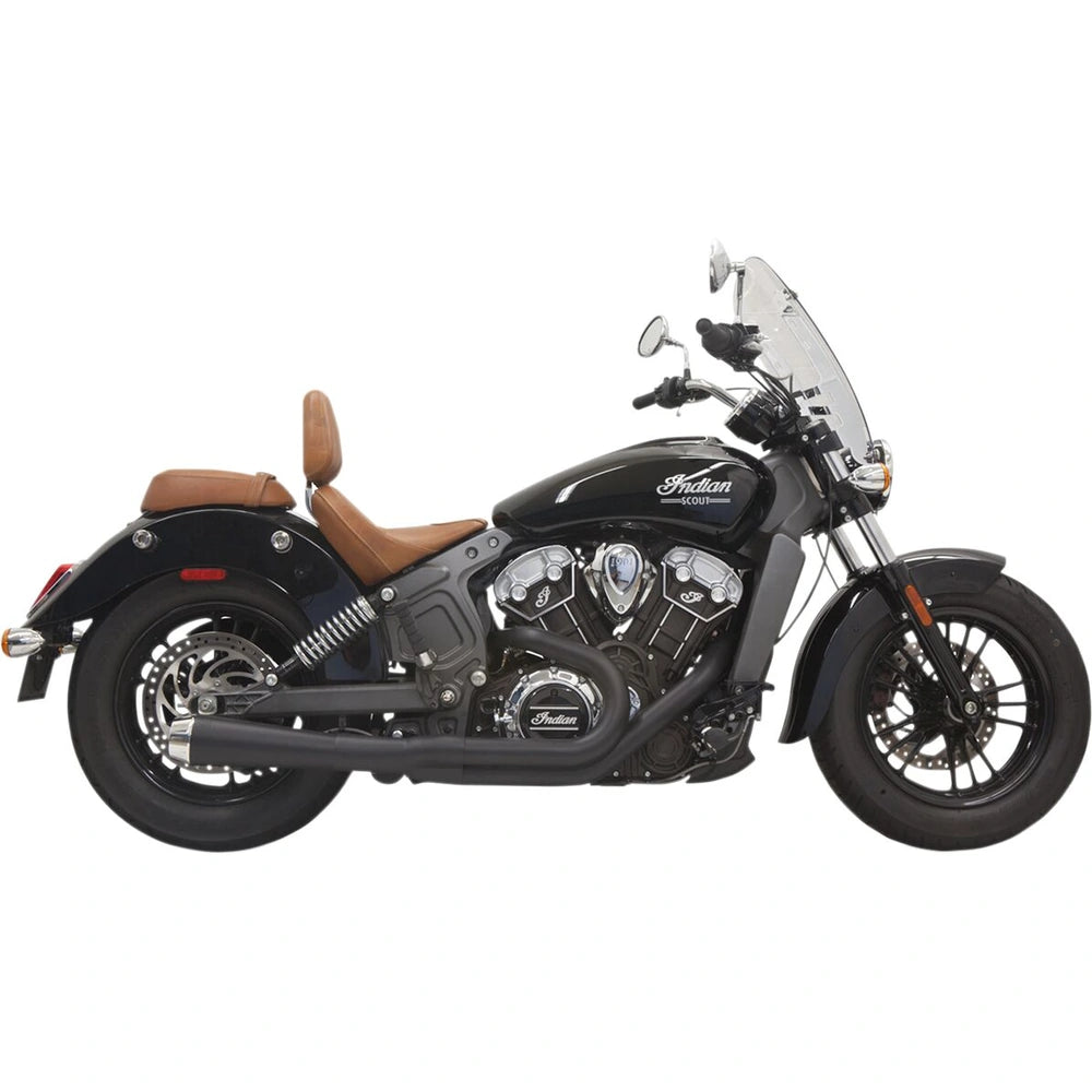 Indian Scout (15-24) Road Rage 2-i-1 komplet udstødning, sort keramisk, kort straight – Bassani