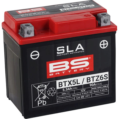BS Battery BTX5L/BTZ6S 12V 5Ah 90A AGM MC batteri