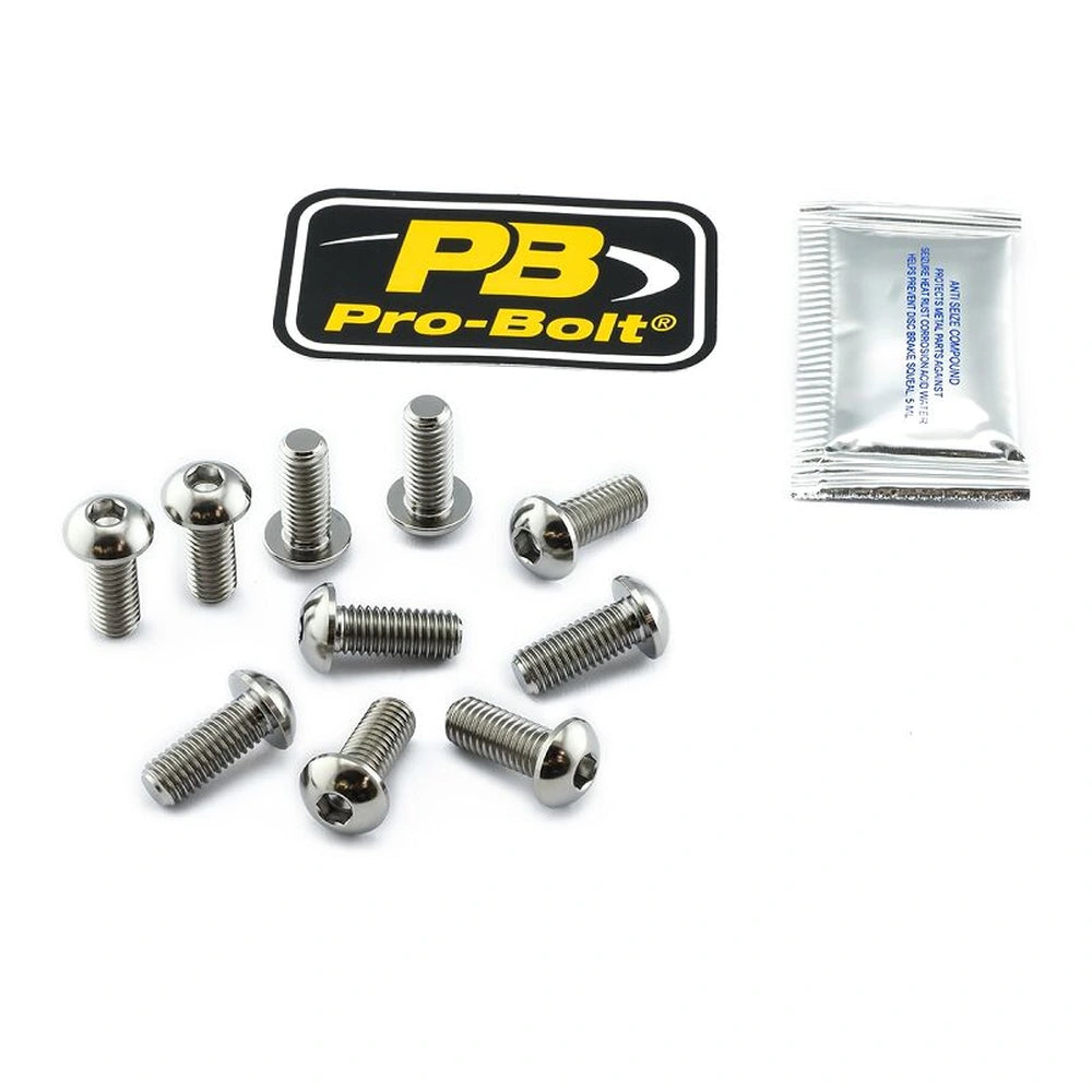 Bremsekaliberboltsæt, 10 stk. – Grade 5 titanium, TI10DISCDUC30 – Pro-Bolt