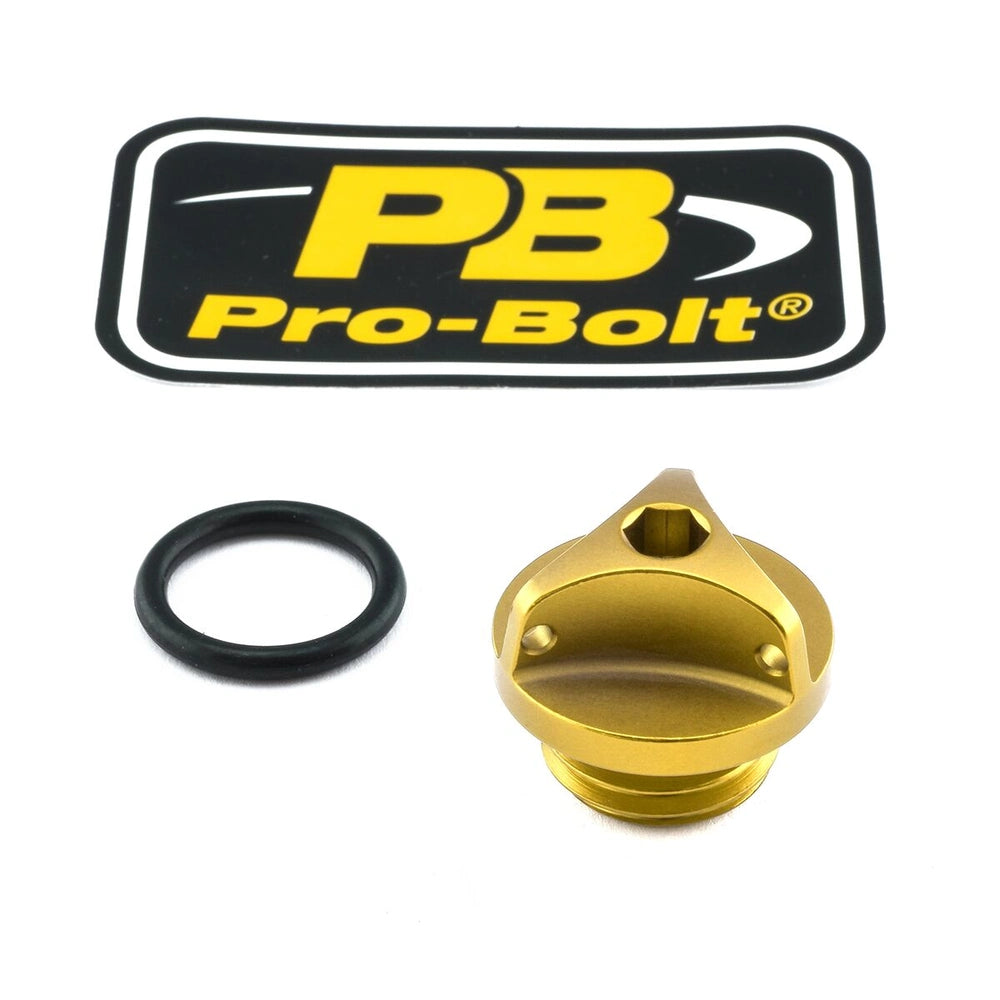 Oliepåfyldningsdæksel – 7075-T6 aluminium, guld, OFCH10 – Pro-Bolt