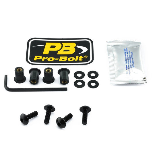Kåbeboltsæt – 7075-T6 aluminium, sort, SK4 – Pro-Bolt