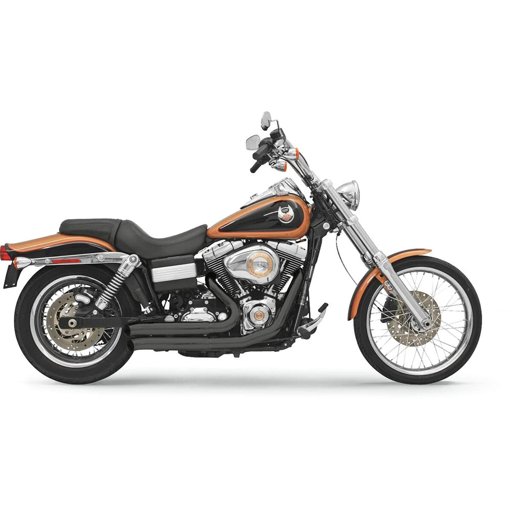 Harley-Davidson Dyna (06-17) FireSweep komplet udstødning, sort – Bassani