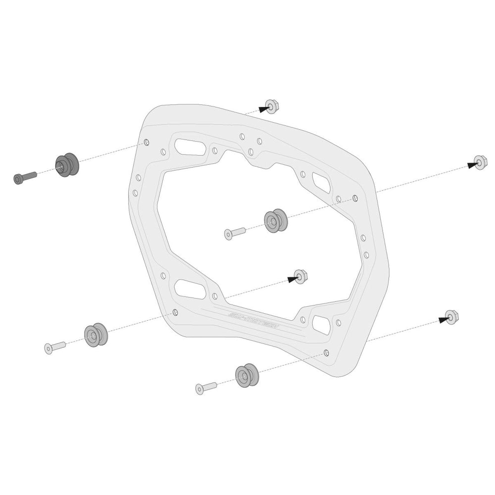 Kawasaki Klz 1000 ABS (18-24) m.fl. Adapter for PRO side carrier – SW-Motech – produktbillede 3