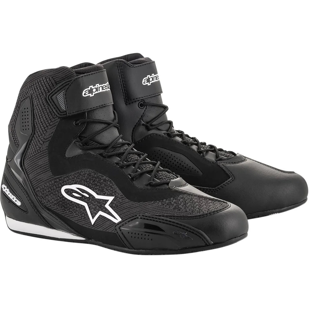 MC sko Faster-3 Rideknit®, herre – Sort/Hvid, str. EU 47 / US 13 fra Alpinestars – primært produktbillede