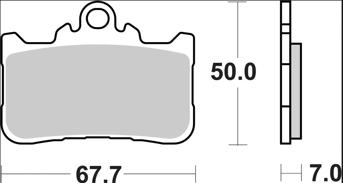 Ekstra produktbillede af Honda CB750 Hornet 23-26 bremseklodser – Brembo SA 07HO72SA