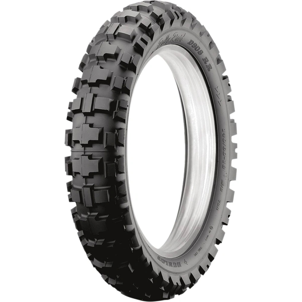 Dunlop D908RR 150/70-18 70S TT – bagdæk – originalt Dunlop bagdæk med rally-greb og høj holdbarhed. Køb hos Mo2parts.