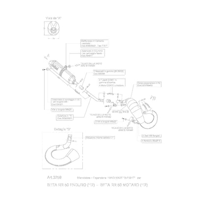 Beta RR 50 (12-22) LeoVince X-FIGHT komplet udstødning – rustfri – ekstra produktvisning af udstødningssystem, design og detaljer 3